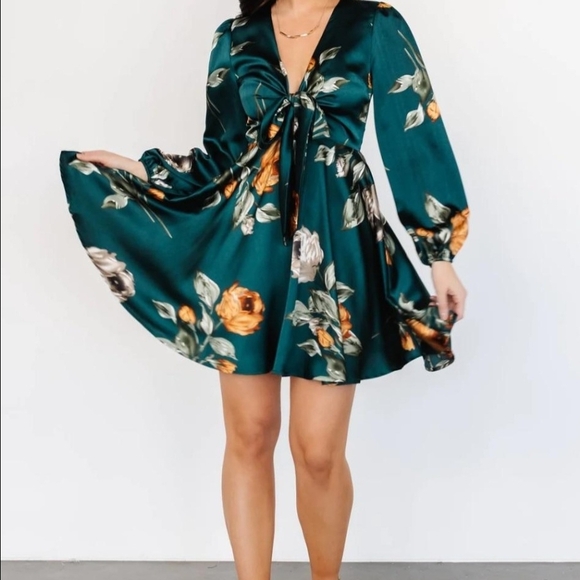 Baltic Born Dresses & Skirts - Baltic Born Teal Floral Mini Dress